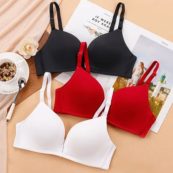 

DeRuiLaDy Deep V Comfort Wireless Female Underwear Sexy Lingerie Seamless Bra Women Push Up Bra for Women Soutien gorge Bralette