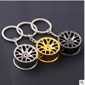 

Stereo Metal Hub Metal Key Holder Waist Hanging Key Ring Chain Pendant Creative Ornament Gift Bag Pendant Decoration