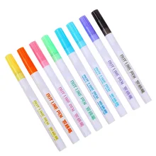 8pcs Fluorescent Pens Double Line Contour Color Marker Pen for Writing Drawing Painting FKU66