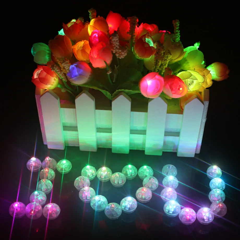 1000 шт./лот круглые светодиодные мини лампы RGB с мигающими шариками белые