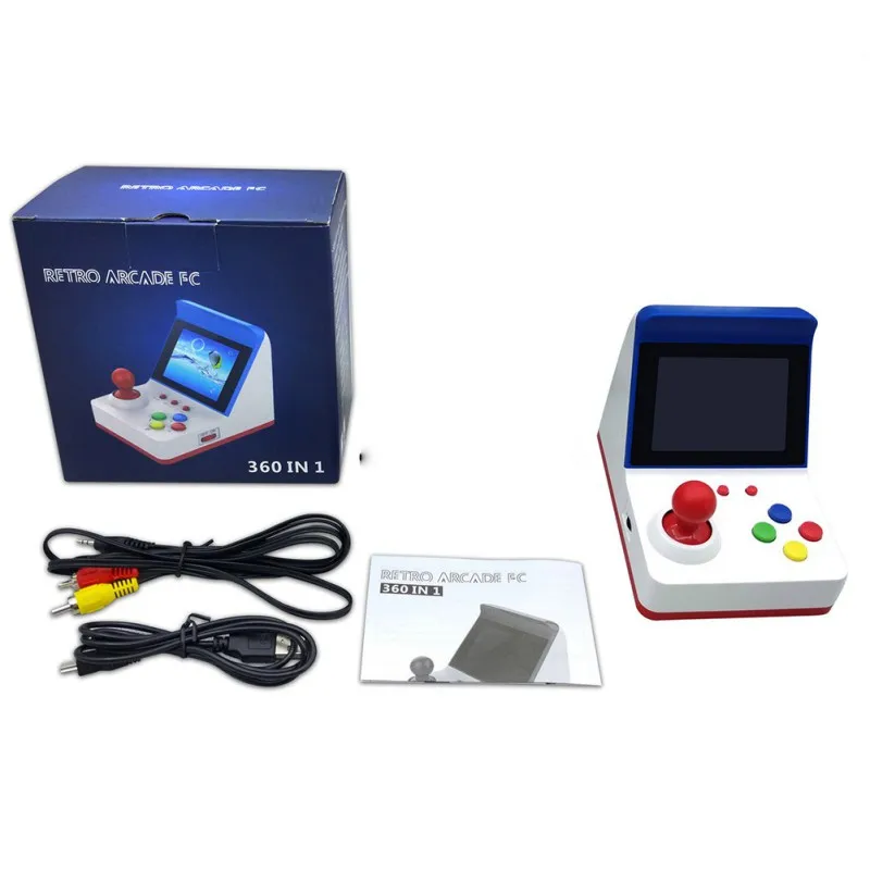 

A6 Cross-boundary Exclusive Mini FC Game Arcade Red and White Machine Built-in 360 Double Handle