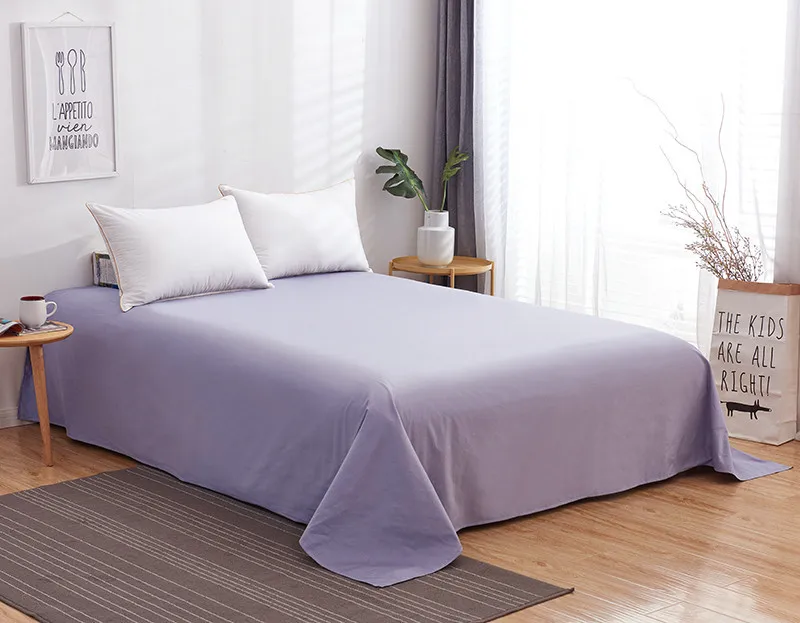 Yaapeet Solid Color Flat Sheet Mattress Cover Bedsheet Polyester Mattress Protector Pad King Size Bed Sheets No pillowcase