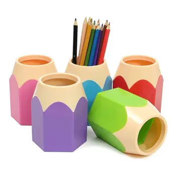 

2019 NEW Arrival Creative Pen Vase Pencil Pot Makeup Container Supplies Stationery Tidy Brush Holder Office Desk E4R7