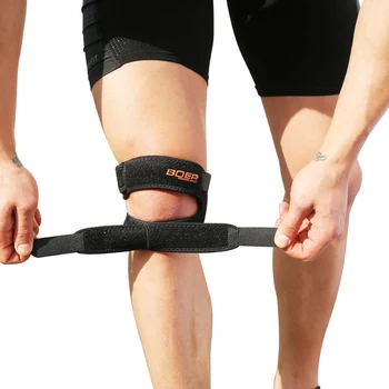 Verstelbare Patella Knie Ademend Sport Klimmen Basketbal Knie Brace Mouwen Patella Guard Protector Ondersteuning