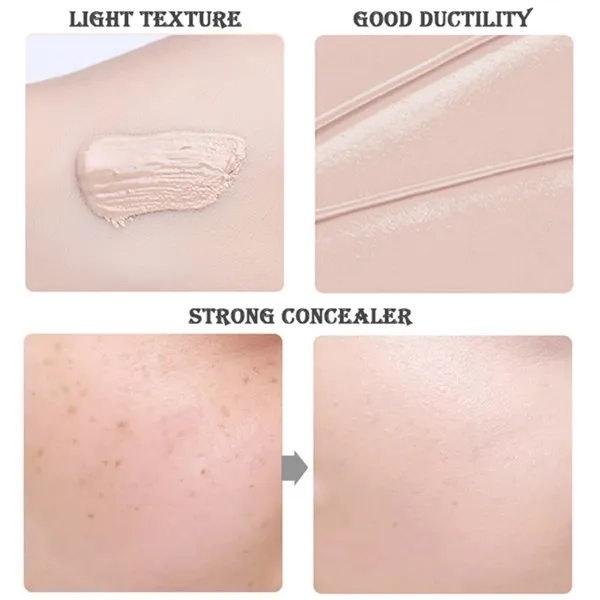 Thin And Light Liquid Foundation Moisturizing Cover Blemishes Even Skin Color Concealer Foundation Cream