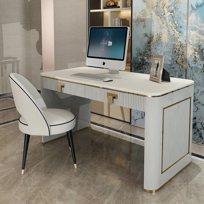 Customized new Chinese style solid wood desk, dark gold wood desk, light  luxury study furniture - AliExpress