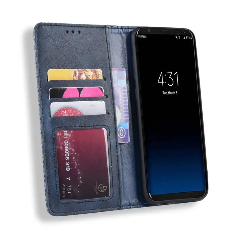 Флип-кейс для Samsung Galaxy S8 Plus, чехол с магнитной застежкой из искусственной кожи, чехол-кошелек для Samsung S8 Plus S8plus S8+ чехол для телефона