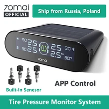 70mai tpms система контроля давления в шинах английское приложение Солнечная энергия USB tmps 70 mai автомобильные датчики давления в шинах Система сигнализации