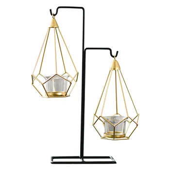 

Candle Holder Geometric Christmas Candle Holder Metal With Carousel Christmas Candlestick Holder Wedding Centerpieces New II50ZT