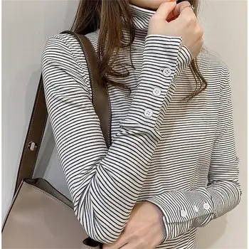 

Casual Lazy Retro Striped T-shirt Female Korean Harajuku Women's T-shirts Tops Japanese Kawaii Ladies Ulzzang Clothes For Women