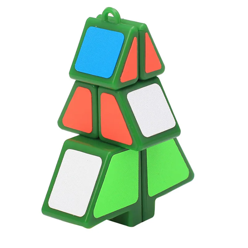 Рождественская Детская игрушка магический куб 1x2x3 Рождественская головоломка в форме дерева ультра-гладкая Волшебная головоломка семейные вечерние игры