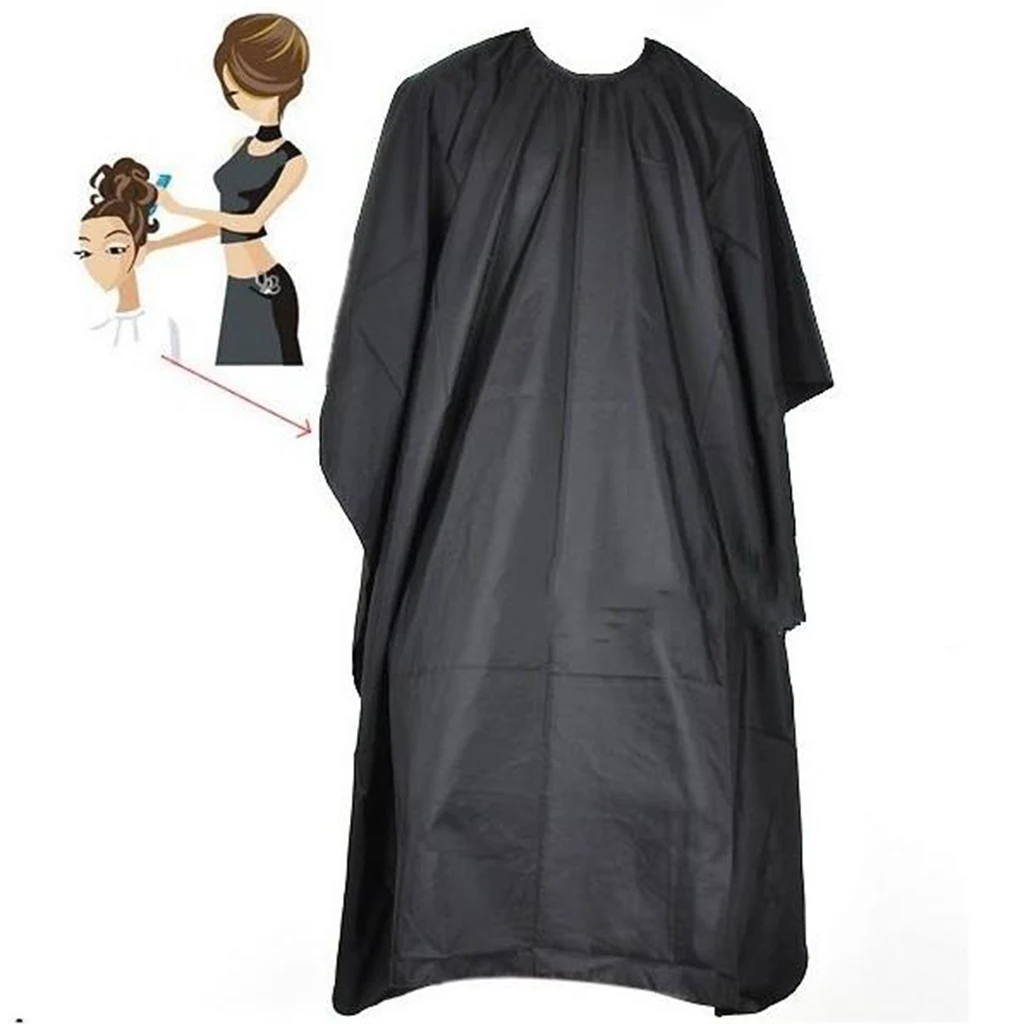 Salon Haircutting Cape Hairdressing Cloth Hairdresser Barbers Cape Gown Cloth Waterproof Salon Apron Black