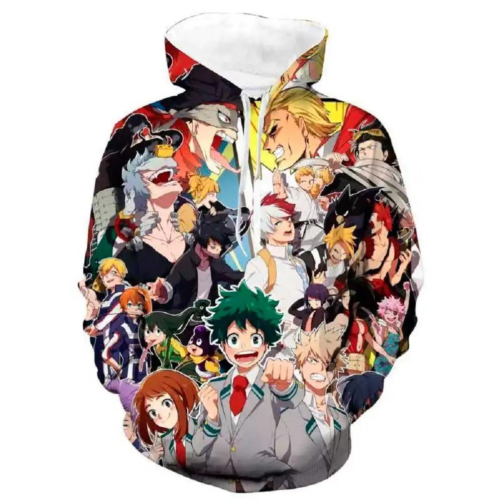 

New 2020 Harajuku My Hero Academia 3D Hoodies Men Cartoon Funny Hoodie Cosplay Costume Sweatshirt Streetwear Tops Fashion Jacket