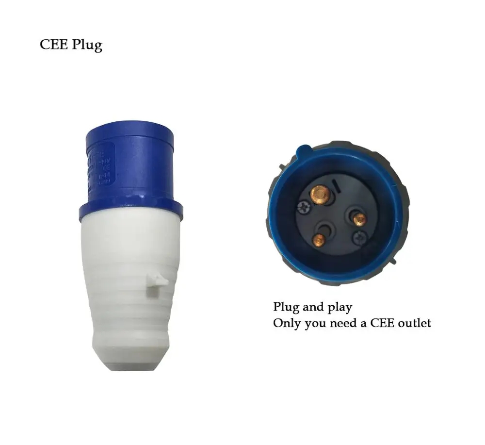 YKS ESNES портативное зарядное устройство для электромобиля 6a 8a 13a 16A CEE 3 pin Plug 5M EV Тип