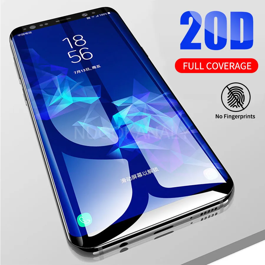 20D полное покрытие с изогнутыми краями закаленное стекло для Samsung Galaxy S10 S10e S9 S8 Note 10