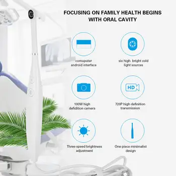 

New 3 Modes Dental Intraoral Camera 720P HD Defidition Camera Waterproof Endoscope Teeth Mirror LED Light Monitoring Inspection