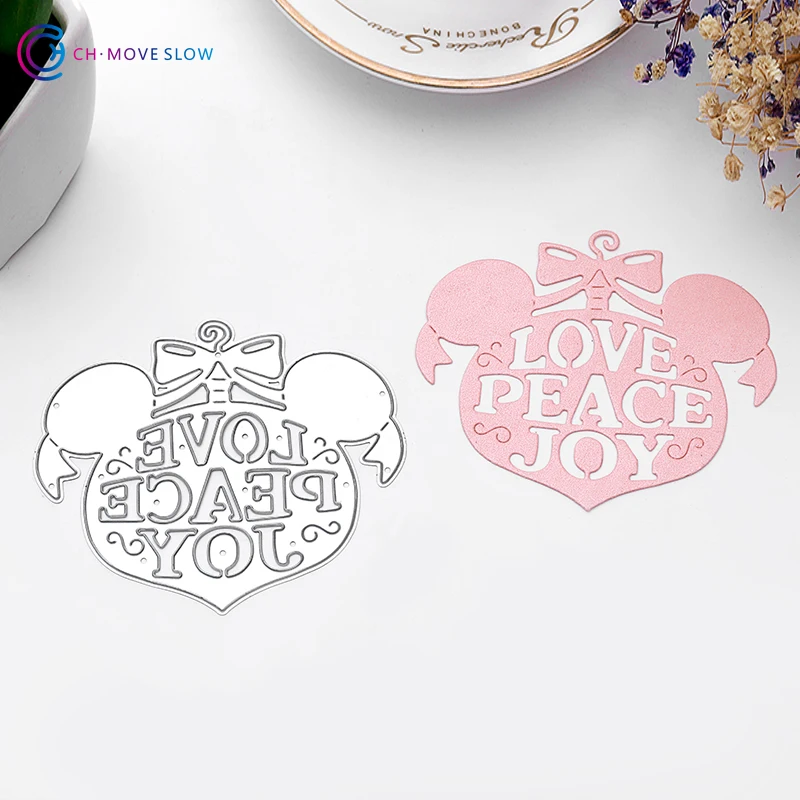 CH love peace joy Скрапбукинг Сделай Сам углеродный Острый Металлический Стальной