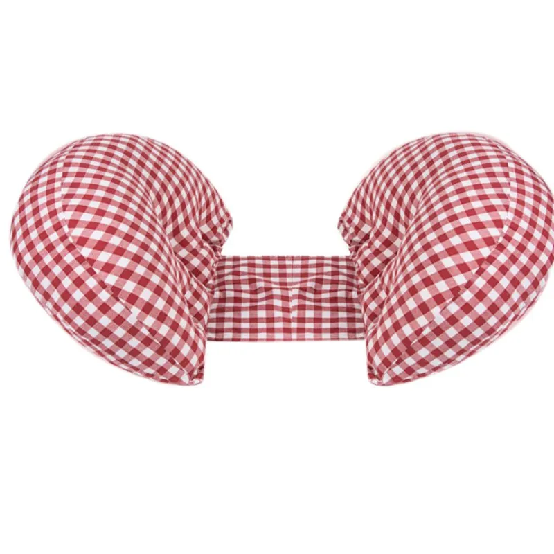 Side Sleeper Pregnancy Pillow Circles Plaid Print Maternity Pillow With Removable Jersey Cover