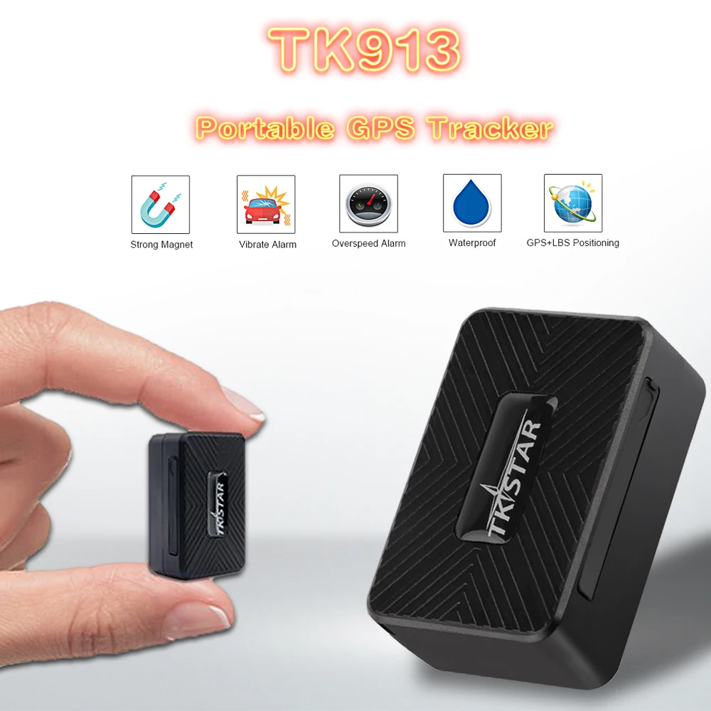 Мини Портативный GPS трекер TK913 1500 мАч мощный магнит устройство слежения за