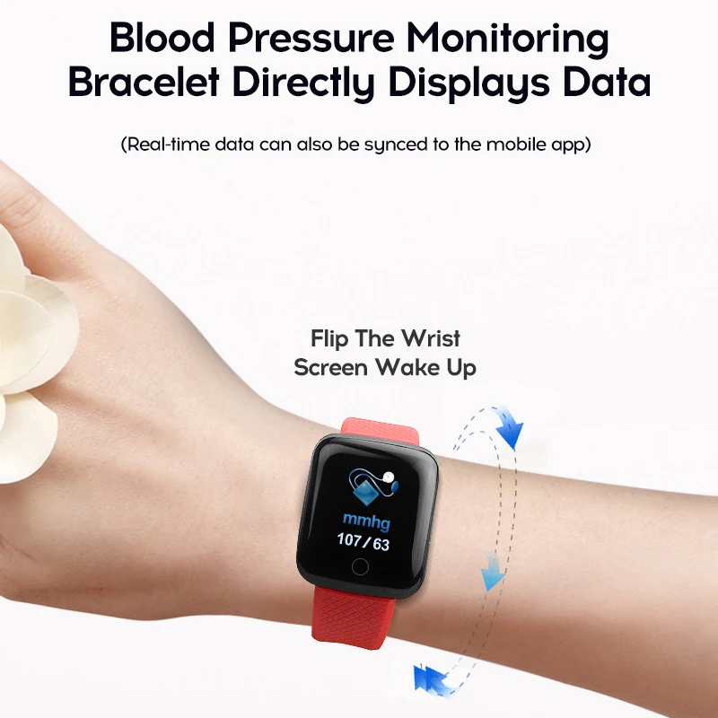 BINSSAW D13 Smart Band Ip67  Smart Bracelet Heart Rate Blood Pressure Monitor Fitness Tracker  Waterproof Sport for Android, Ios