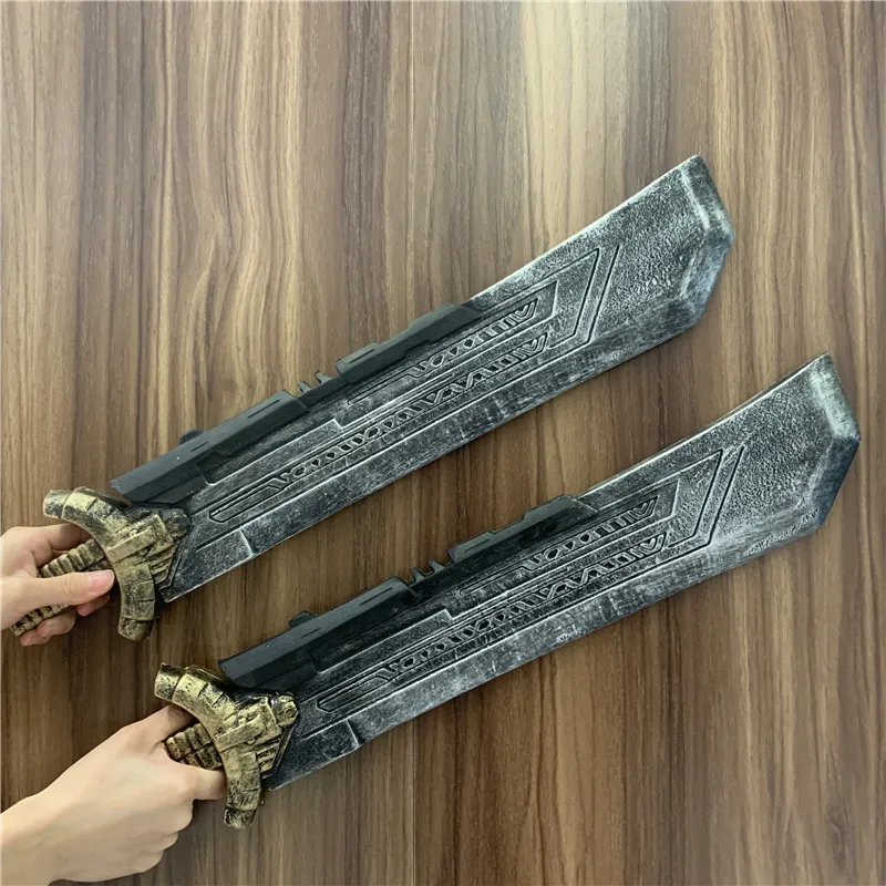 Cosplay Sword Cosplay Toy Cosplay Prop 1:1 Avengers Superher Sword Thanos Weapon 110cm Double-edged Sword Cosplay Accessory Props Soft Safety PU Movie Role Playing