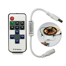 Controlador remoto Led inalámbrico por radiofrecuencia, Control de atenuación para luz de un solo Color SMD 5050/3528/5630/3014 con batería, 11 teclas