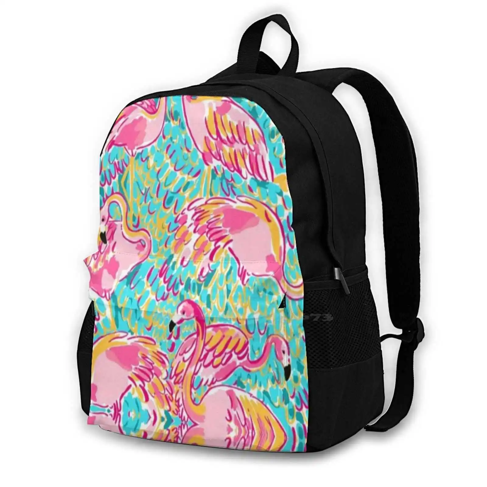 

Flamingo Design 3D Print Design Backpack Casual Bag Flamingo Flamingo Preppy Trendy Popular Cute Colorful Summery Vibrant