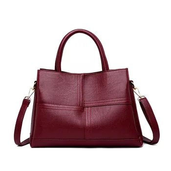 

Fashion Women's Genuine Leather Handbag Large Designer Big Tote Bags For Women Luxury Shoulder Bag Famous Brand Handbags