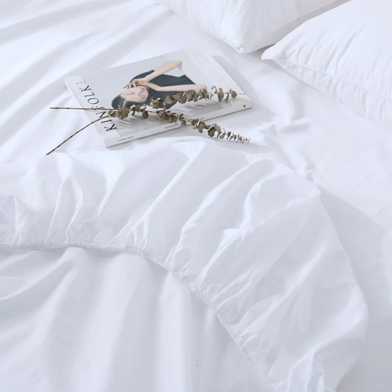 TUTUBIRD-роскошный сатиновый комплект постельного белья из египетского хлопка, 1 пододеяльник+ 1 простыня+ 2 наволочки King queen, однотонное полосатое постельное белье