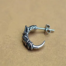 DoreenBeads титановая сталь антикварный серебряный Орел коготь серьги гвоздики модные украшения индивидуальные серьги для мужчин, 1 шт
