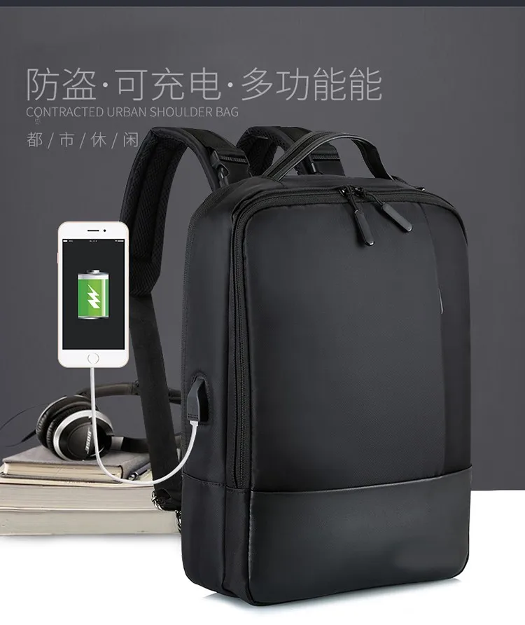 

New unisex nylon backpack computer bag business bag multifunctional bag large capacity USB charging backpack waterproof backpack