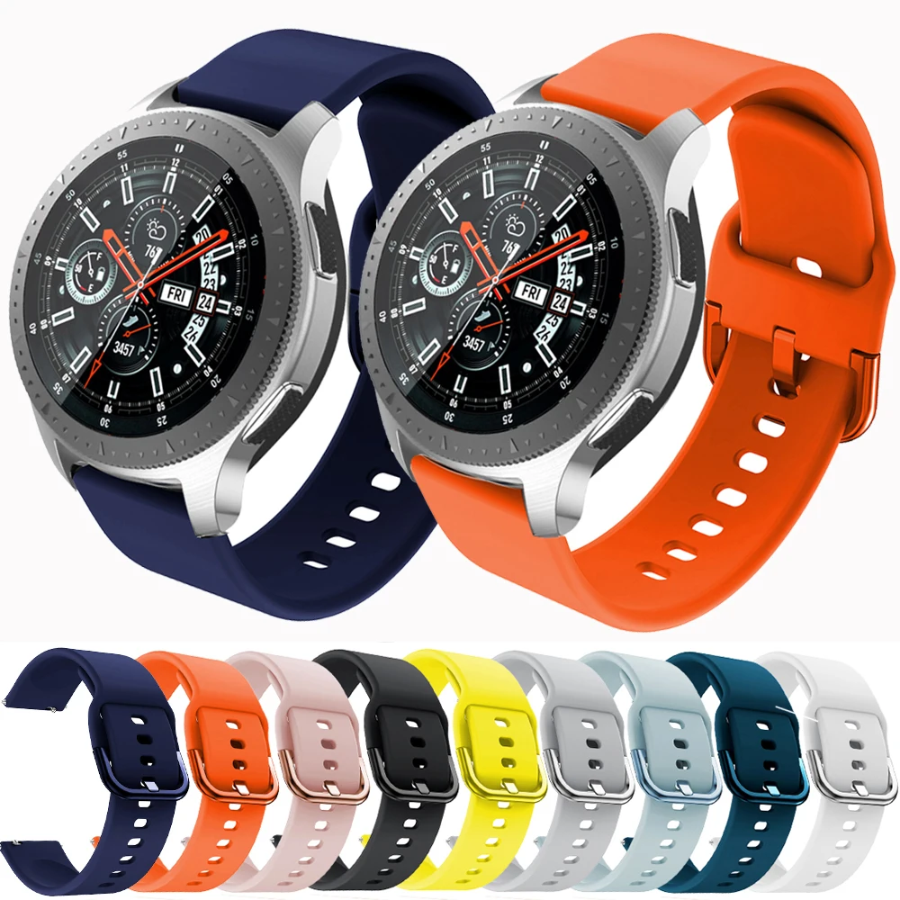 Для Samsung galaxy watch 46 мм силиконовый ремешок для часов спортивный сменный Браслет 22