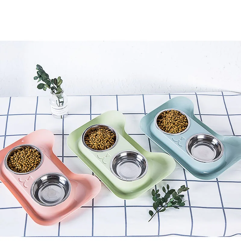 Big Deal Pet-Accessories Dog-Bowls Double-Food Feeding-Supplies Pet-Drinking-Dish-Feeder Puppy BEpOAzenR