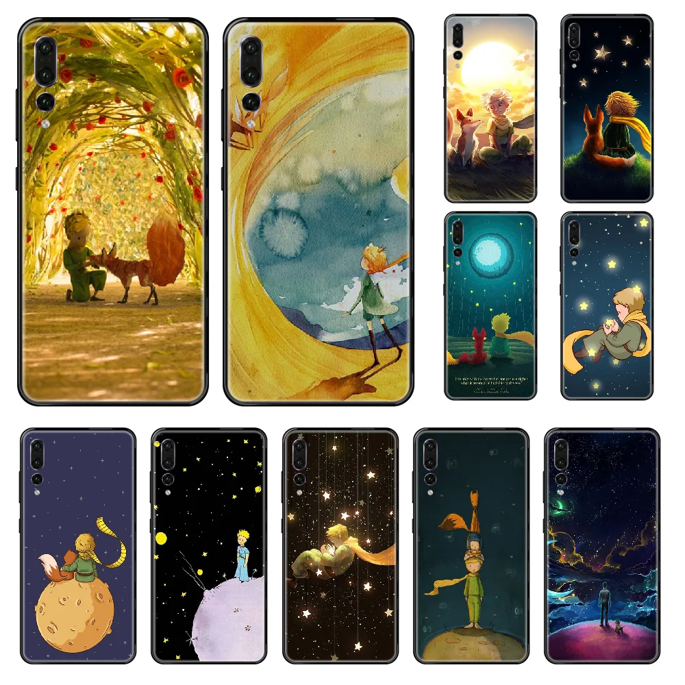 The Little Prince Phone case For Huawei P 8 10 20 30 Smart Plus 2019 Z Lite Pro 2017 black painting coque trend funda 3D | Мобильные