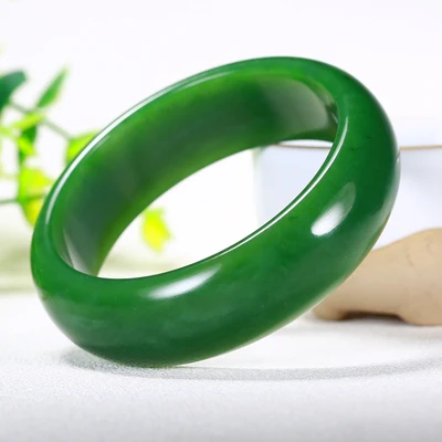 Zheru Jewelry Natural Hetian Jade Green 54-62mm Bracelet Elegant Princess For Mom Girlfriend | Украшения и аксессуары