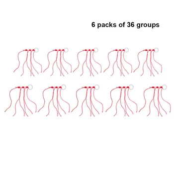 

6sets/36pcs Stop Knot Durable Red Braided String Knots Outdoor Fishing Accessory Tackle Tool