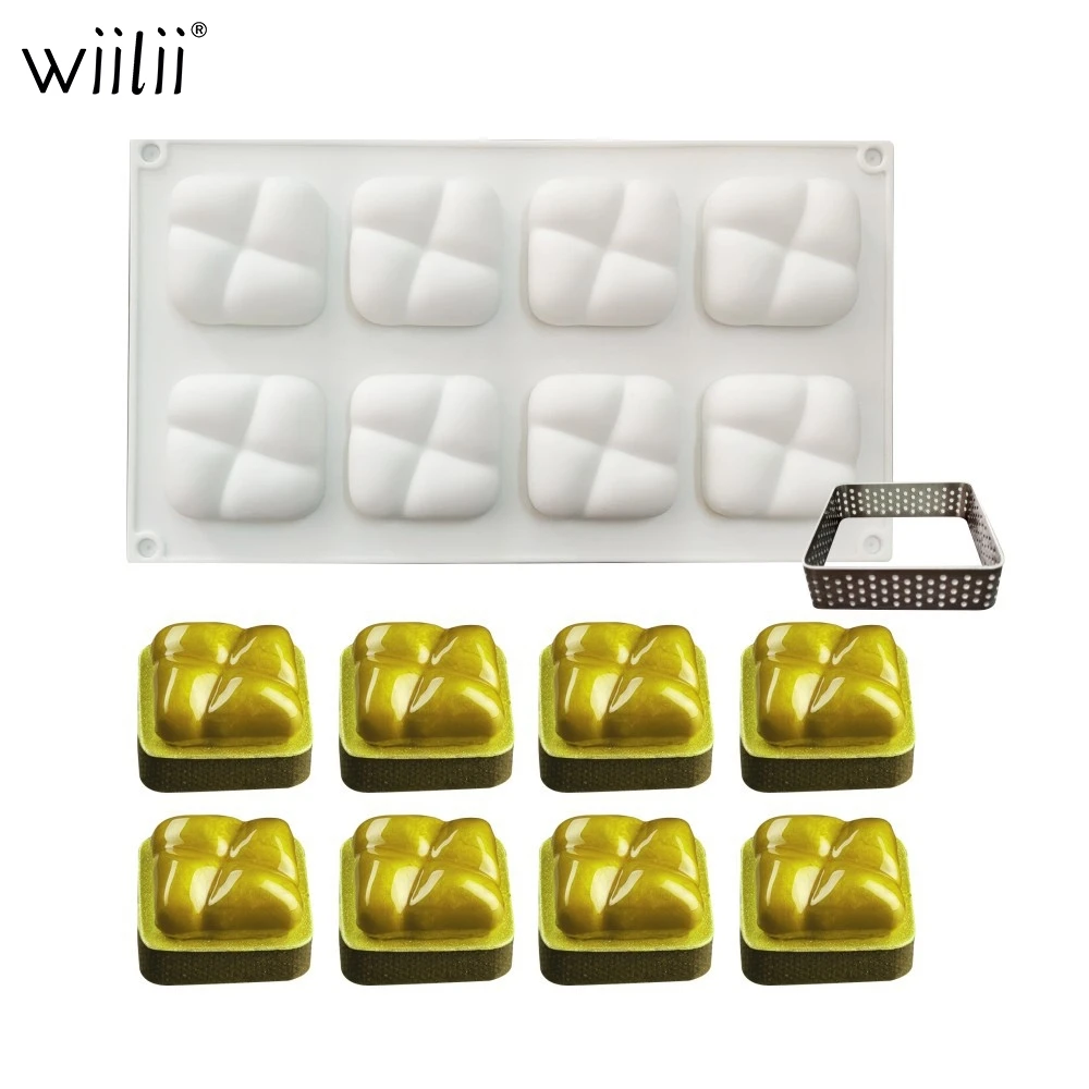 

8 Holes Stone Tower Cake Silicone Mold Set For Chocolate Pastries Pudding Jelly Mould DIY Cake decoration Bakeware Baking Tools