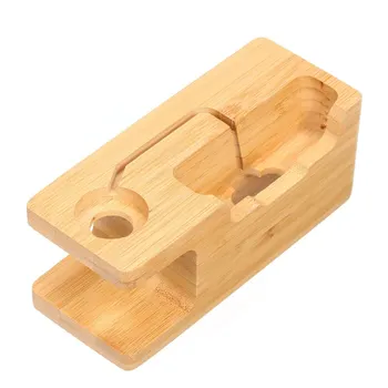 

Wood USB Charging Station Desk Stand Charger for iwatch Smartphones