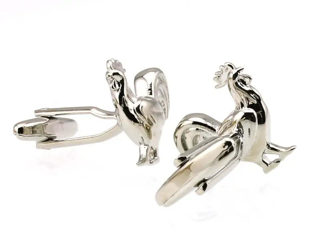 Мужские серебряные запонки с петушками M4395|silver cufflinks|men cuff linkscuff links |