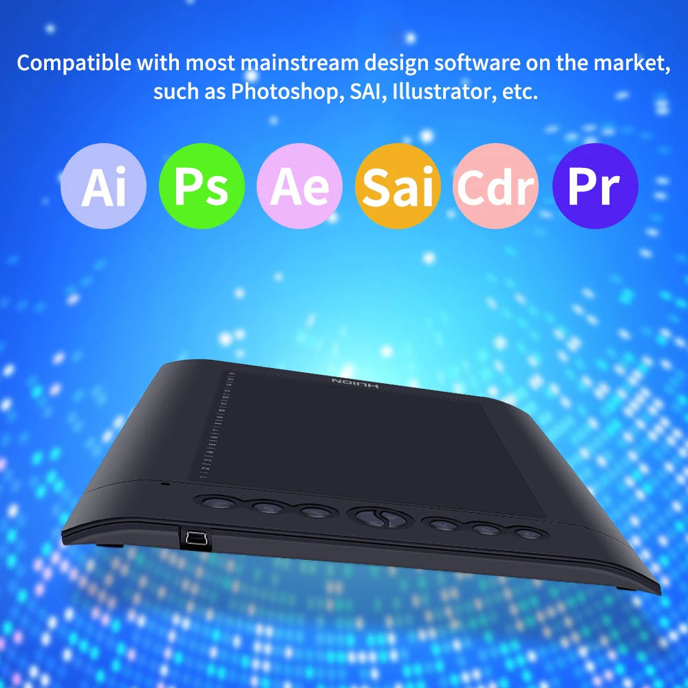 Huion H610 Pro V2 10x6 25 дюймов графический планшет с 8 Экспресс клавишами 16 мягких клавиш