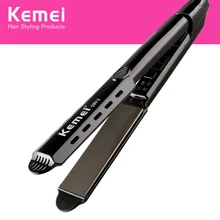 KEMEI titanium Профессиональные паровые утюжки для выпрямления волос Выпрямление утюжок плоский утюжок для завивки волос Инструменты для укладки KM-289