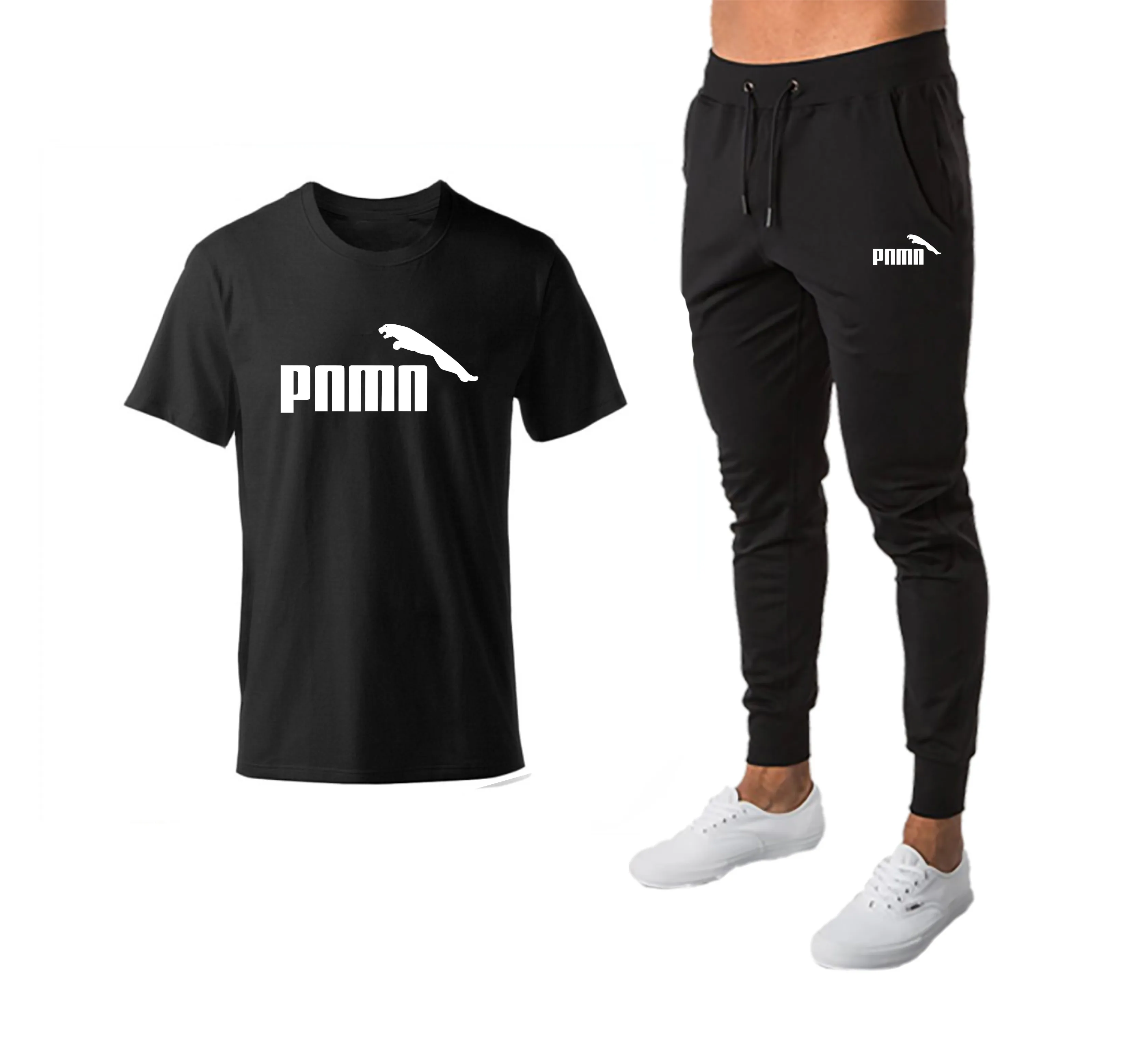 

Mens Sets Running T-shirts + Jogging trousers Sportswear Suit Sportswear Fitness Gym Sets Menswear clothes