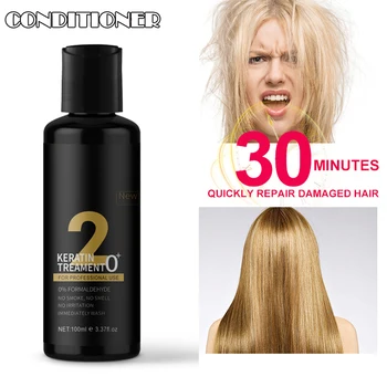 

2019 Hot Conditioner Keratin Care Repair Damaged Hair Return Bouncy Nourishing 100ml Women Ladies Hair Care t6