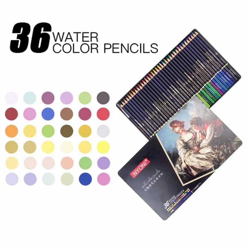 Ensemble De Crayons De Couleur Solubles Dans L'eau... – Grandado