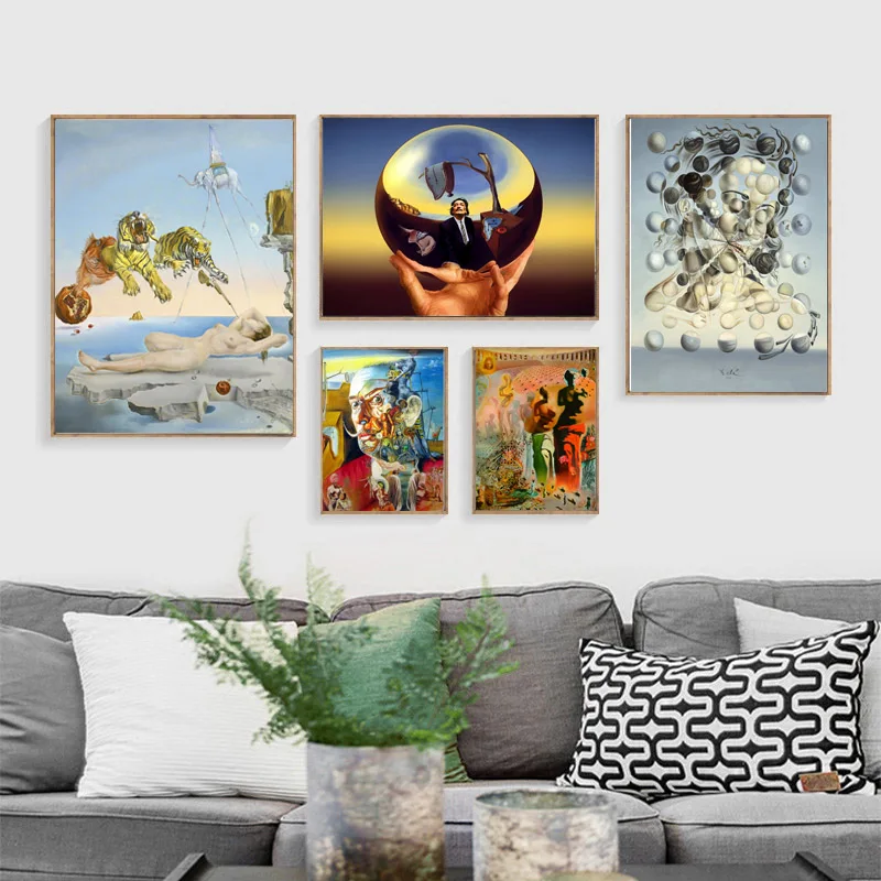 

Salvadoer Dalies Surrealist Artist Wallpaper Canvas Posters Prints Wall Art Painting Decorative Picture Living Room Home Decor