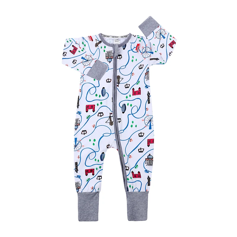 Newborn Baby Clothes Boy Girls Romper Floral leaf Cartoon Printed Long Sleeve Cotton Romper Kids Jumpsuit Playsuit Outfits Cute best Baby Bodysuits