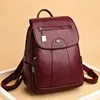 6 Color Women Soft Leather Backpacks Vintage Female Shoulder Bags Sac a Dos Casual Travel Ladies Bagpack Mochilas School Bags ► Photo 1/6