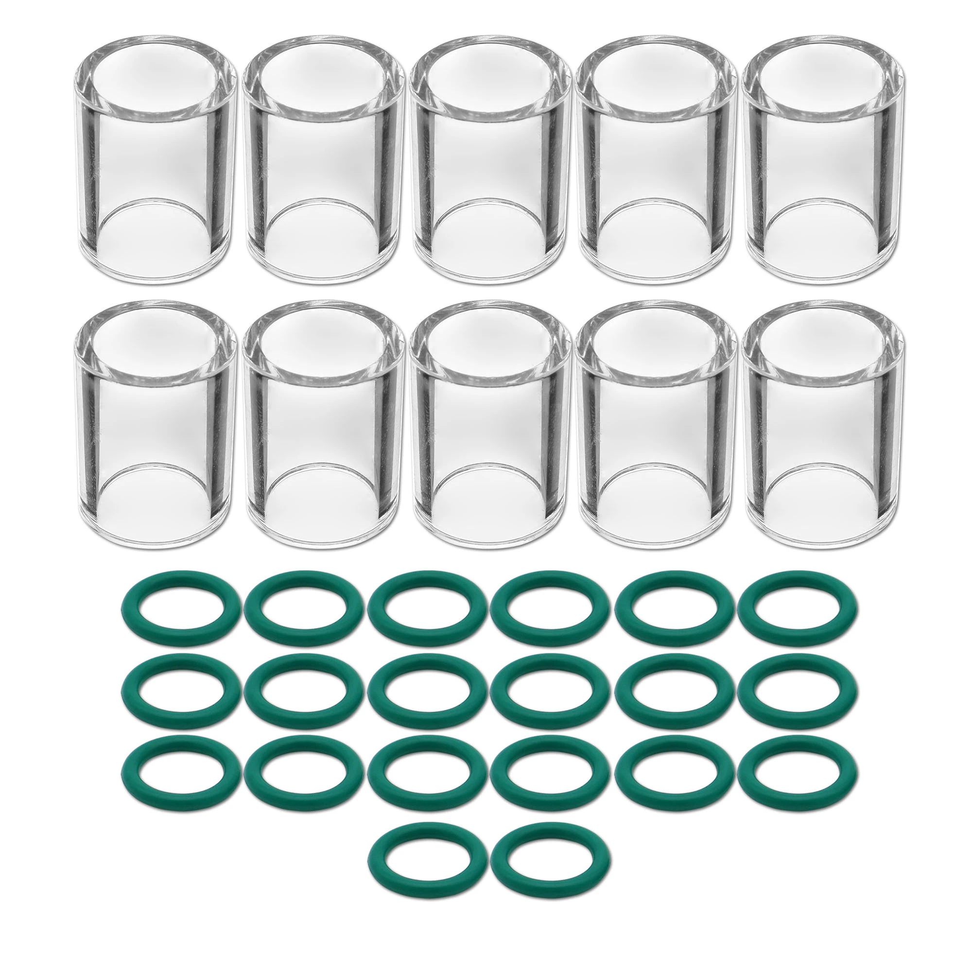 #10 Pyrex Glass Cup & Temperature Resistant O-Ring For WP-17/18/26 & WP- 9/20 TIG Welding Torch 30PCS gold solder paste