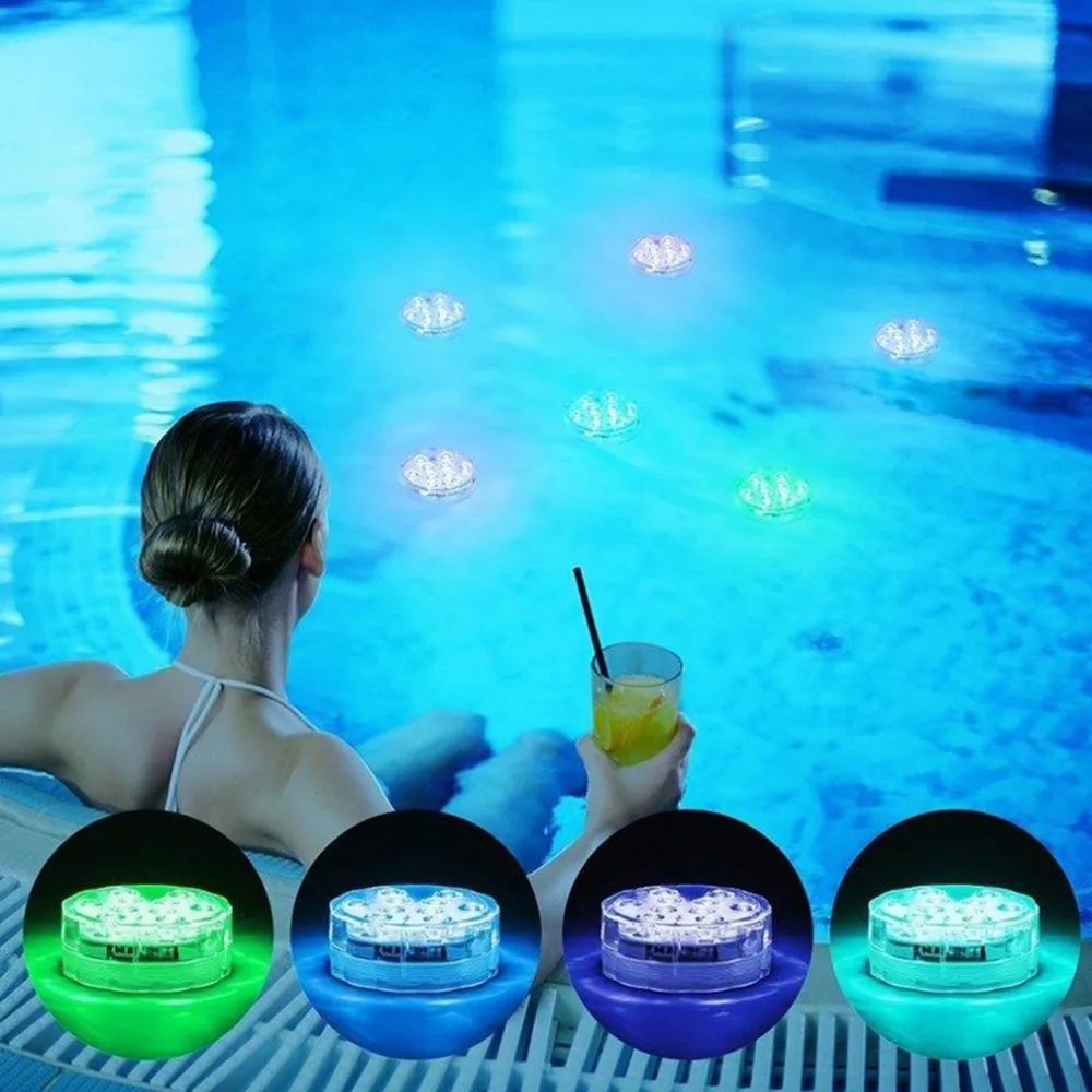 Новое поступление RGB погружной светильник для бассейна свет ip68 piscine с пультом дистанционного управления прочный светодиодный светильник портативный подводный