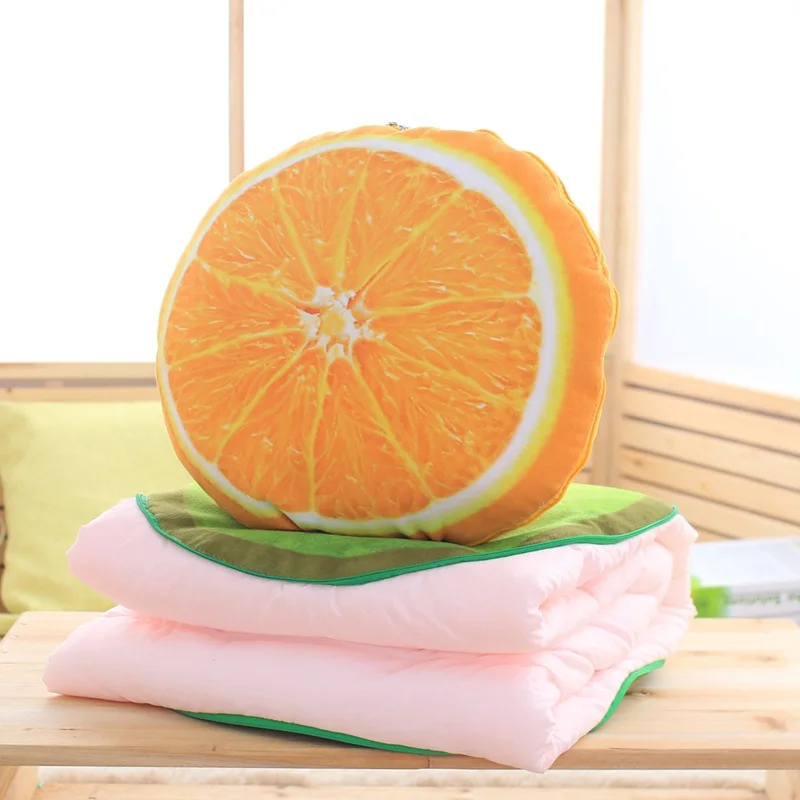 Model Watermelon Pillow Blanket Dual Purpose Cushion Cover Lunch Break Pillow Was Airable Cover Cartoon Summer Blanket